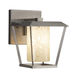 Fusion 1 Light 9 inch Outdoor Wall Sconce in Brushed Nickel, Droplet, Incandescent