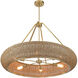 Gaia 6 Light 40 inch Warm Brass Pendant Ceiling Light