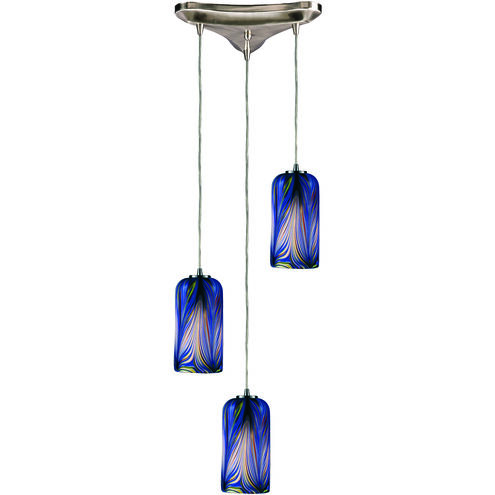 Molten 3 Light 10 inch Satin Nickel Multi Pendant Ceiling Light, Configurable