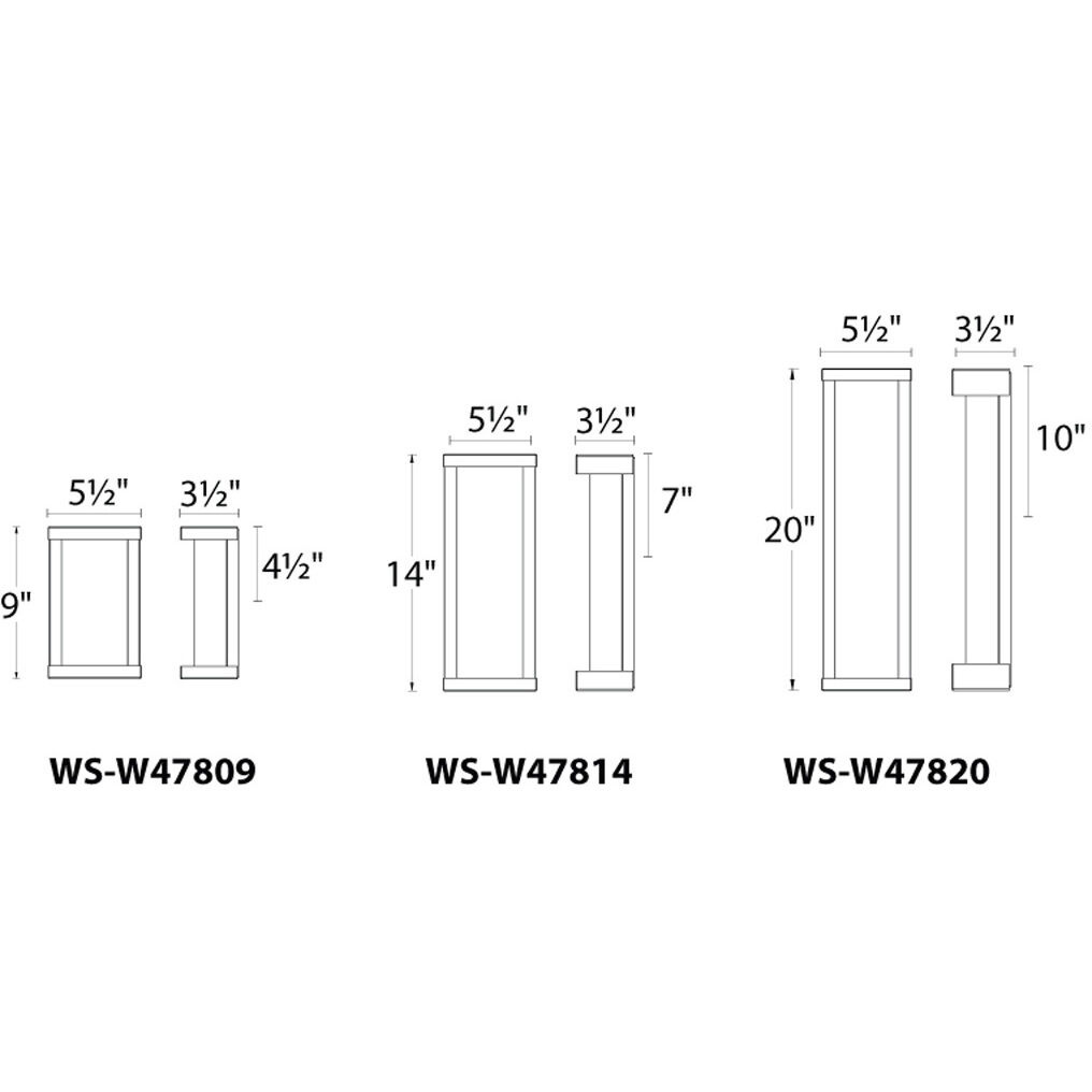 Case LED 14 inch Black Outdoor Wall Light, dweLED
