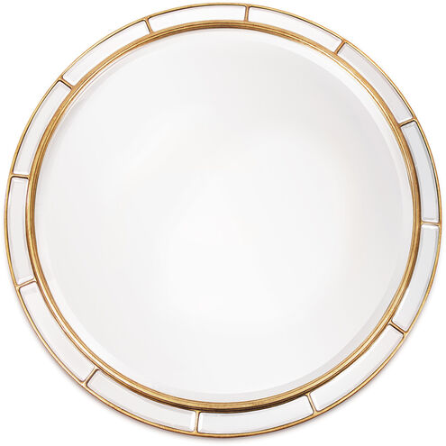 Plaza 36 X 36 inch Antique Gold Leaf Mirror, Round