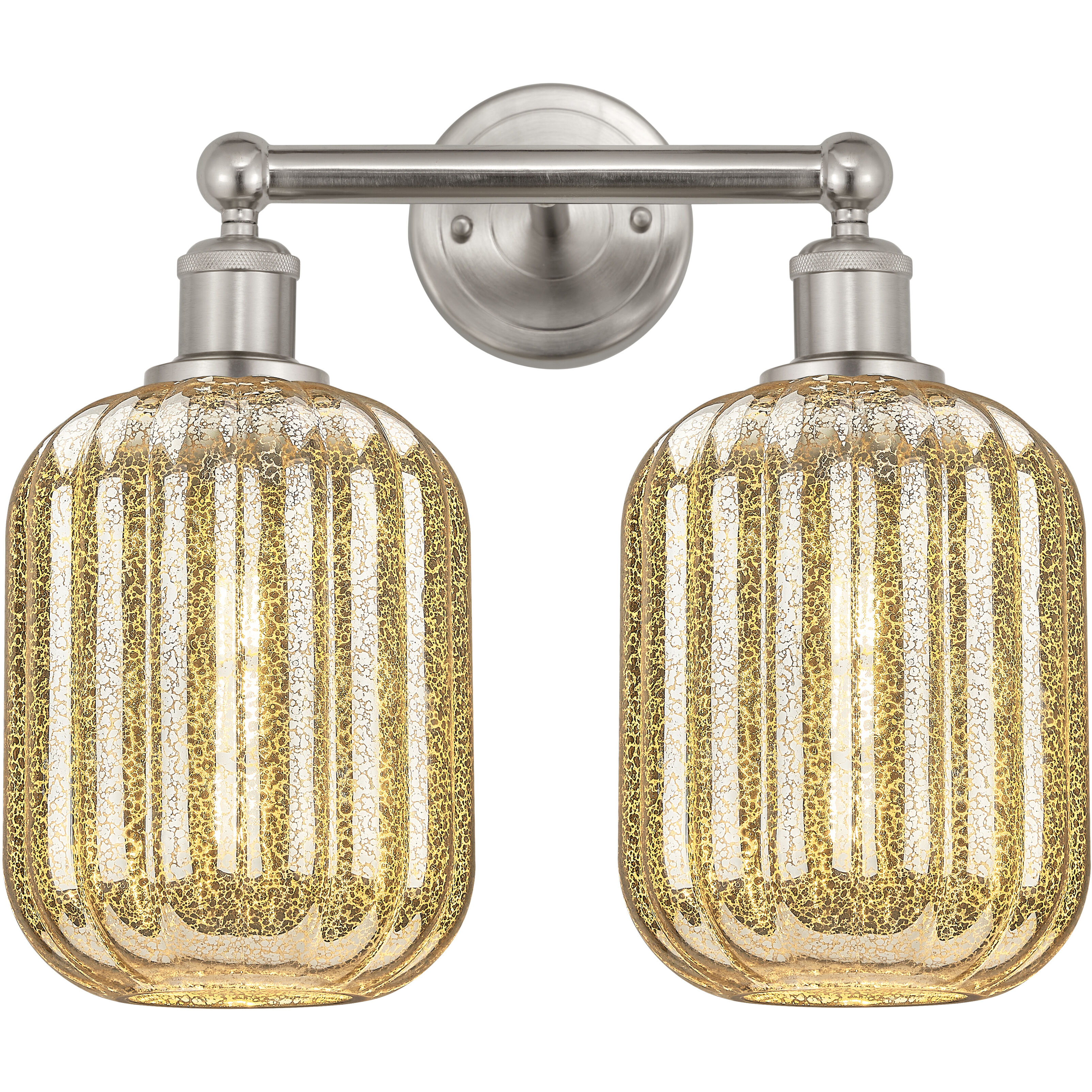 Edison Preston 2 Light 15.75 inch Brushed Satin Nickel Bath Vanity Light Wall Light in Mercury