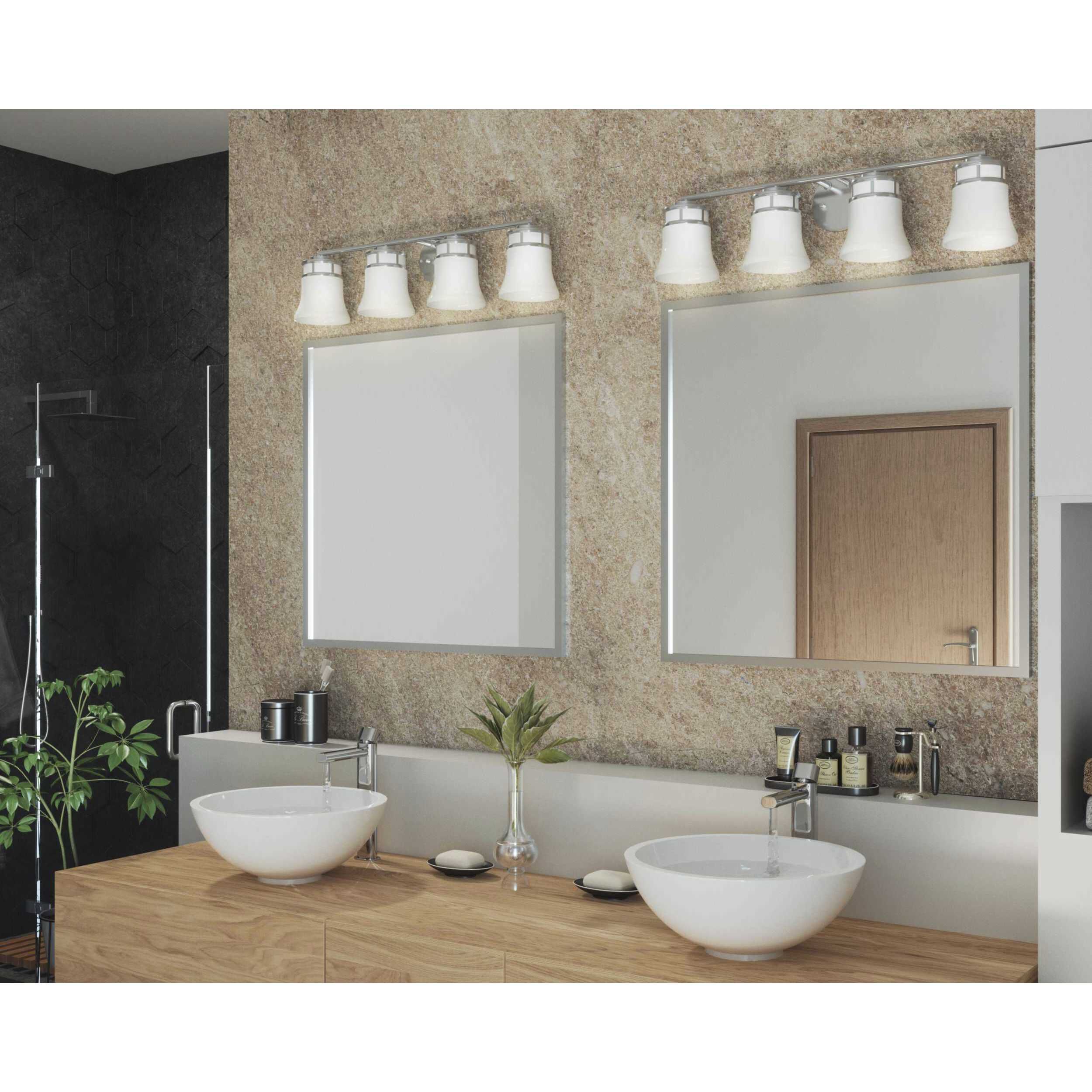 Cascadia 4 Light 32 inch Polished Chrome Bath Vanity Wall Light