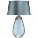 Lena 29 inch Blue Glass Table Lamp Portable Light, Large