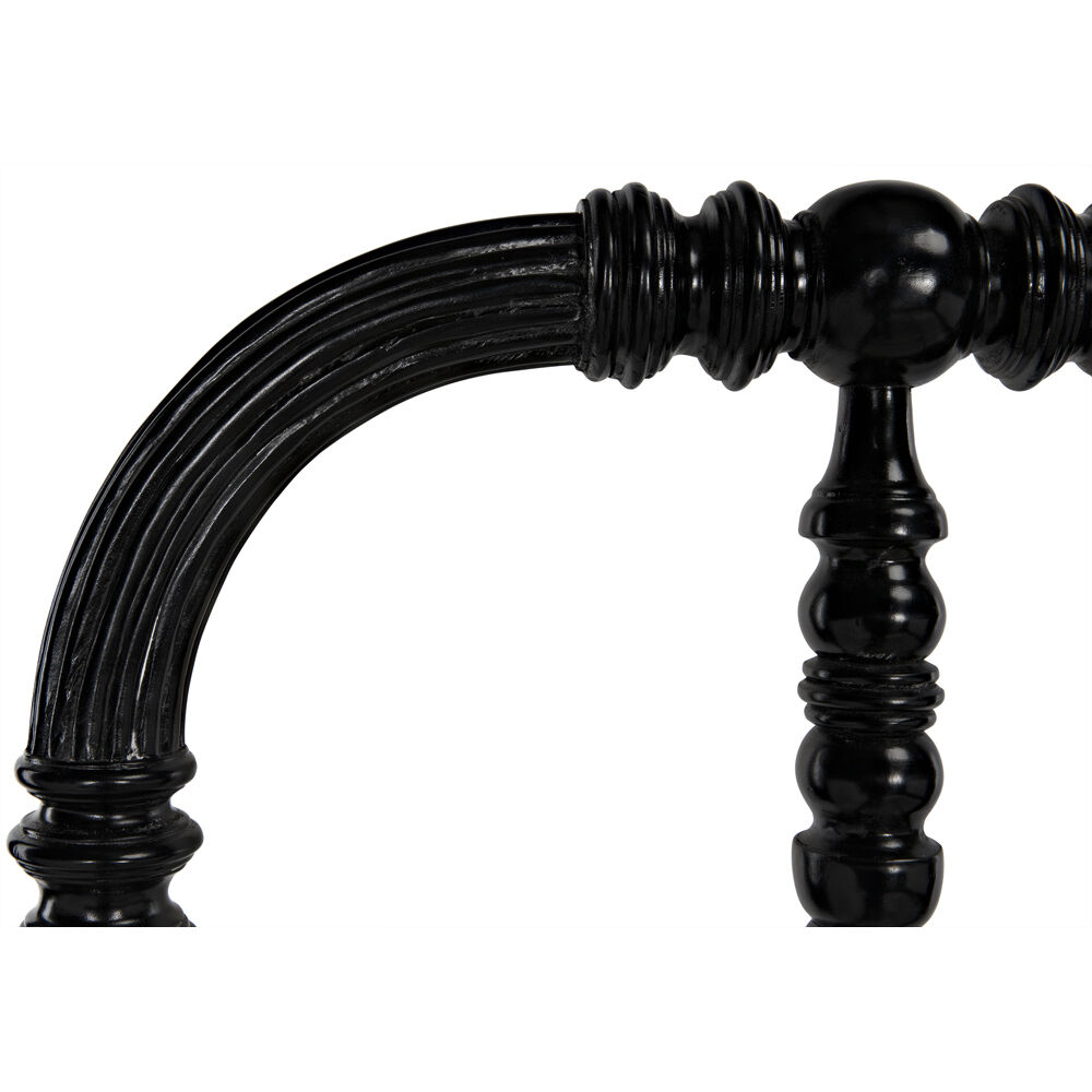 Bachelor Hand Rubbed Black Bed, Eastern King