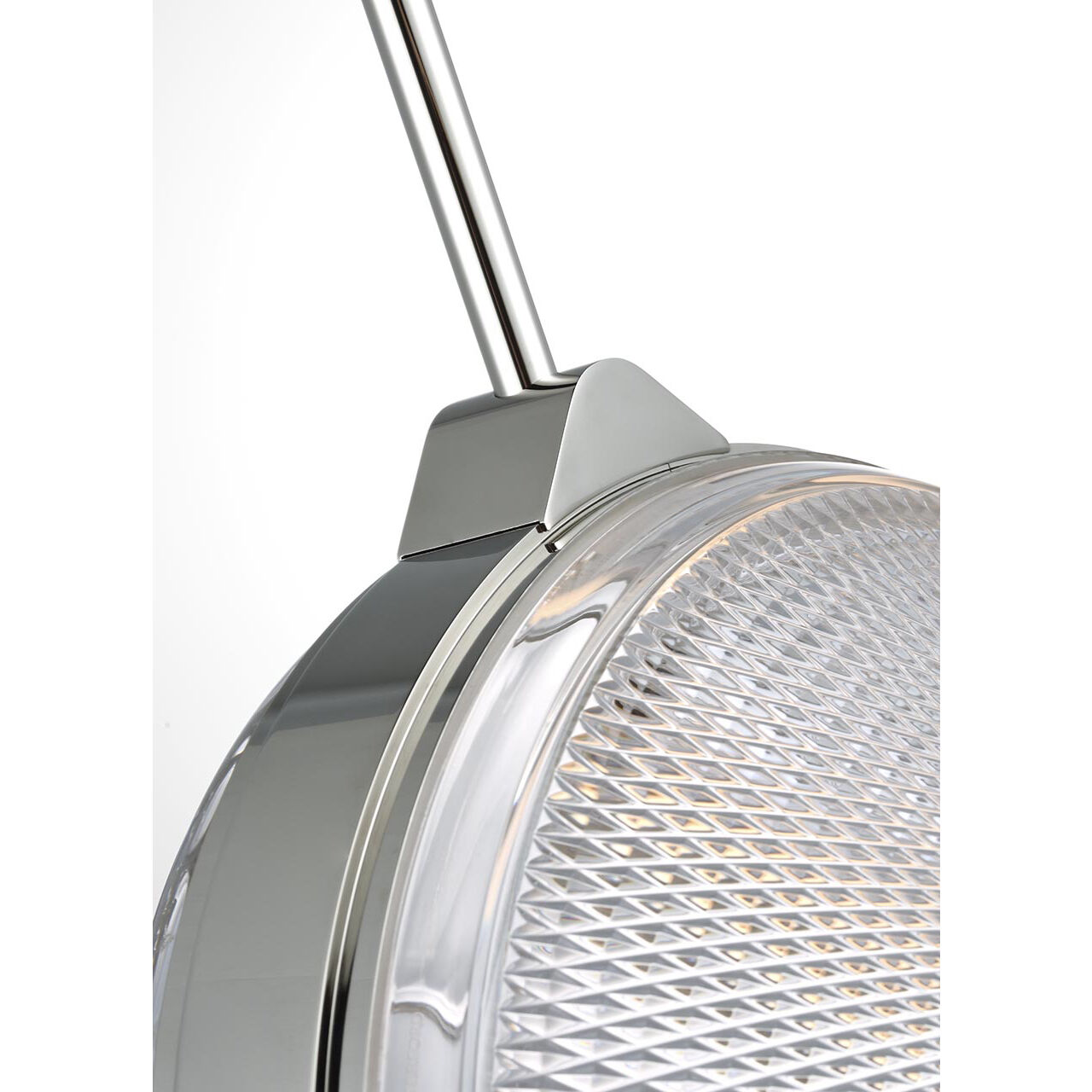 Waterford Copper Coast LED 15 inch Polished Nickel Karo and Olive Cut Pendant Ceiling Light