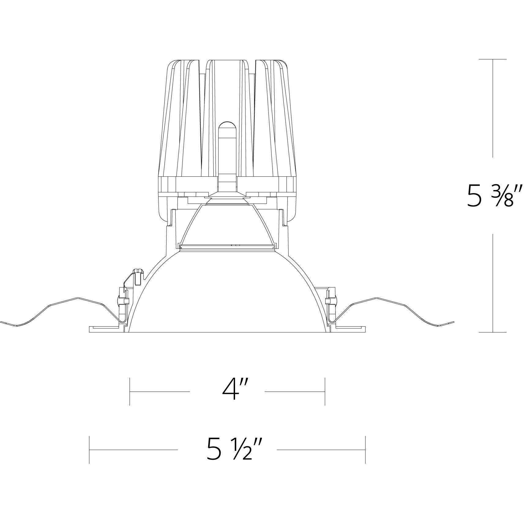 FQ Integrated LED White Recessed Trim in 1800-3000K, 4" LED