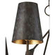 Anselm 6 Light 39.5 inch Verde Bronze and Contemporary Gold Chandelier Ceiling Light