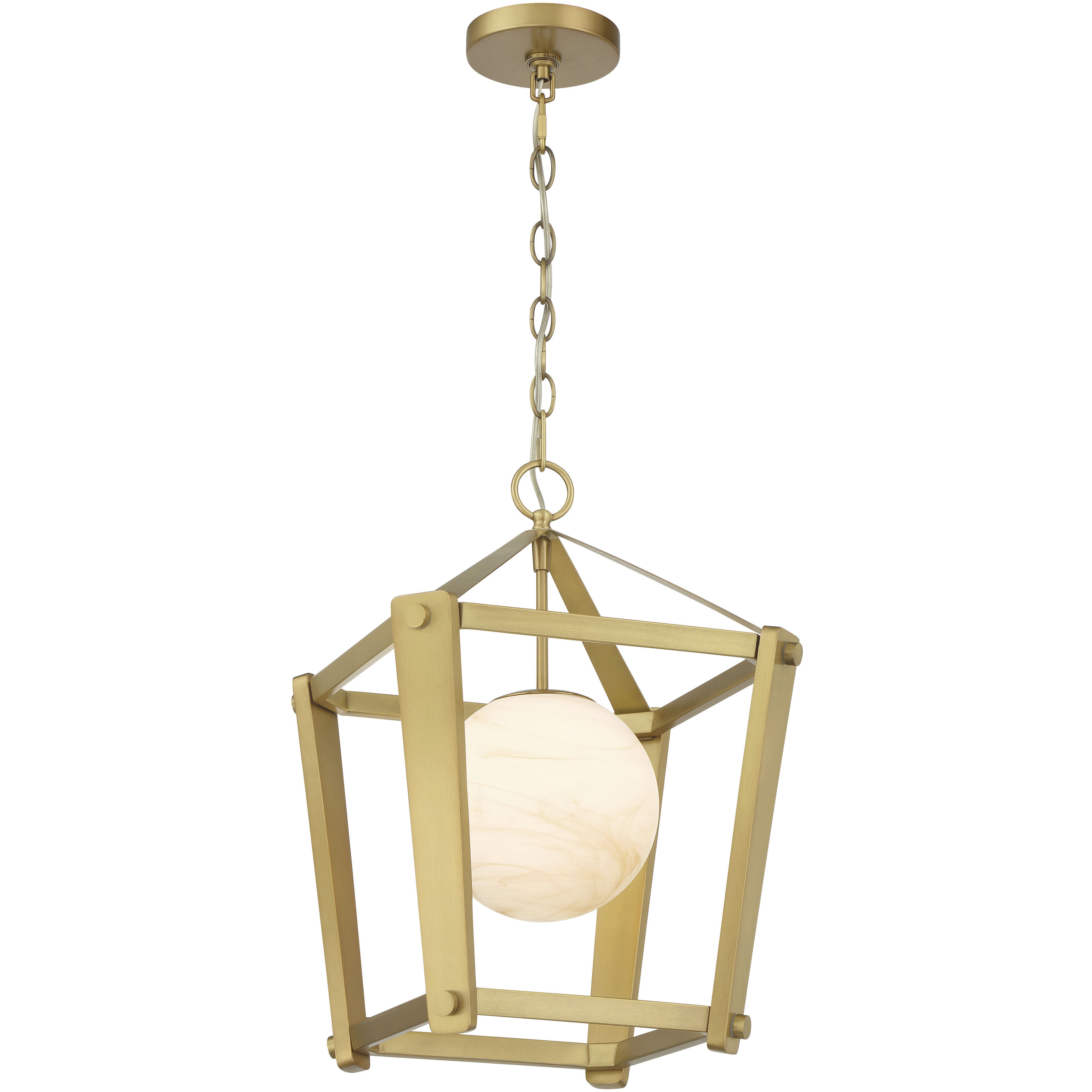 Shimmer 1 Light 13 inch Legacy Brass Pendant Ceiling Light