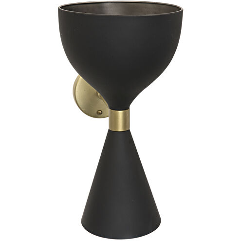 Aegeon 2 Light 9 inch Matte Black Sconce Wall Light