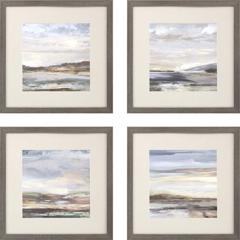 Tirwedd Blue and Beige and Gray and Multi Framed Art