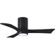 Atlas Irene-3HLK 42 inch Matte Black Ceiling Fan, Flush Mounted