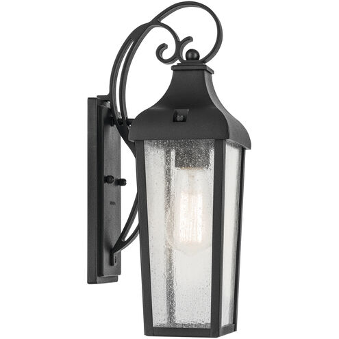 Forestdale 1 Light 14.75 inch Textured Black Outdoor Wall Sconce, Small