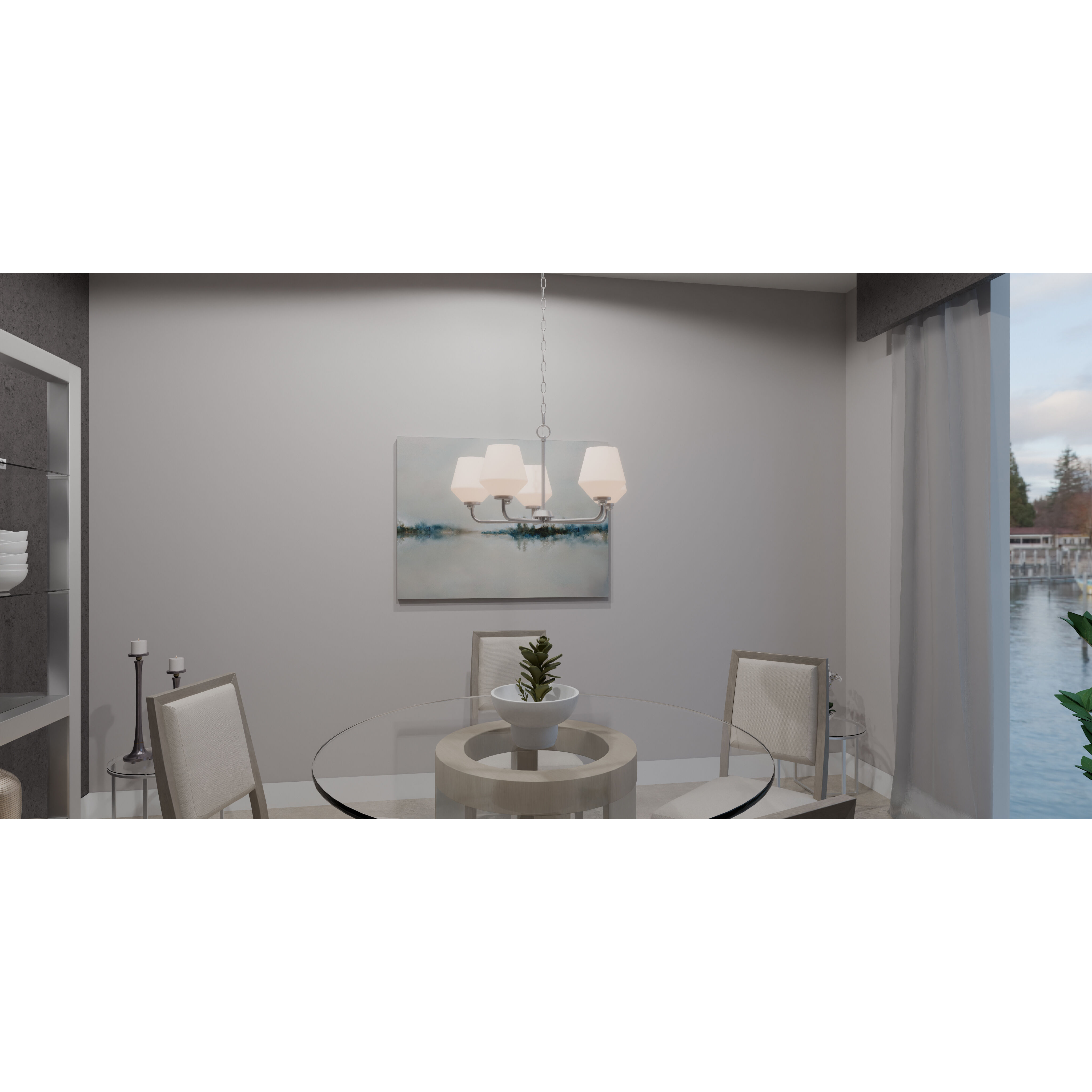 Nielson 5 Light 25 inch Brushed Nickel Chandelier Ceiling Light