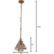 Flow 1 Light 10 inch Hammered Ore Mini Pendant Ceiling Light