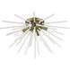 Uptown 4 Light 20 inch Antique Brass Flush Mount Ceiling Light
