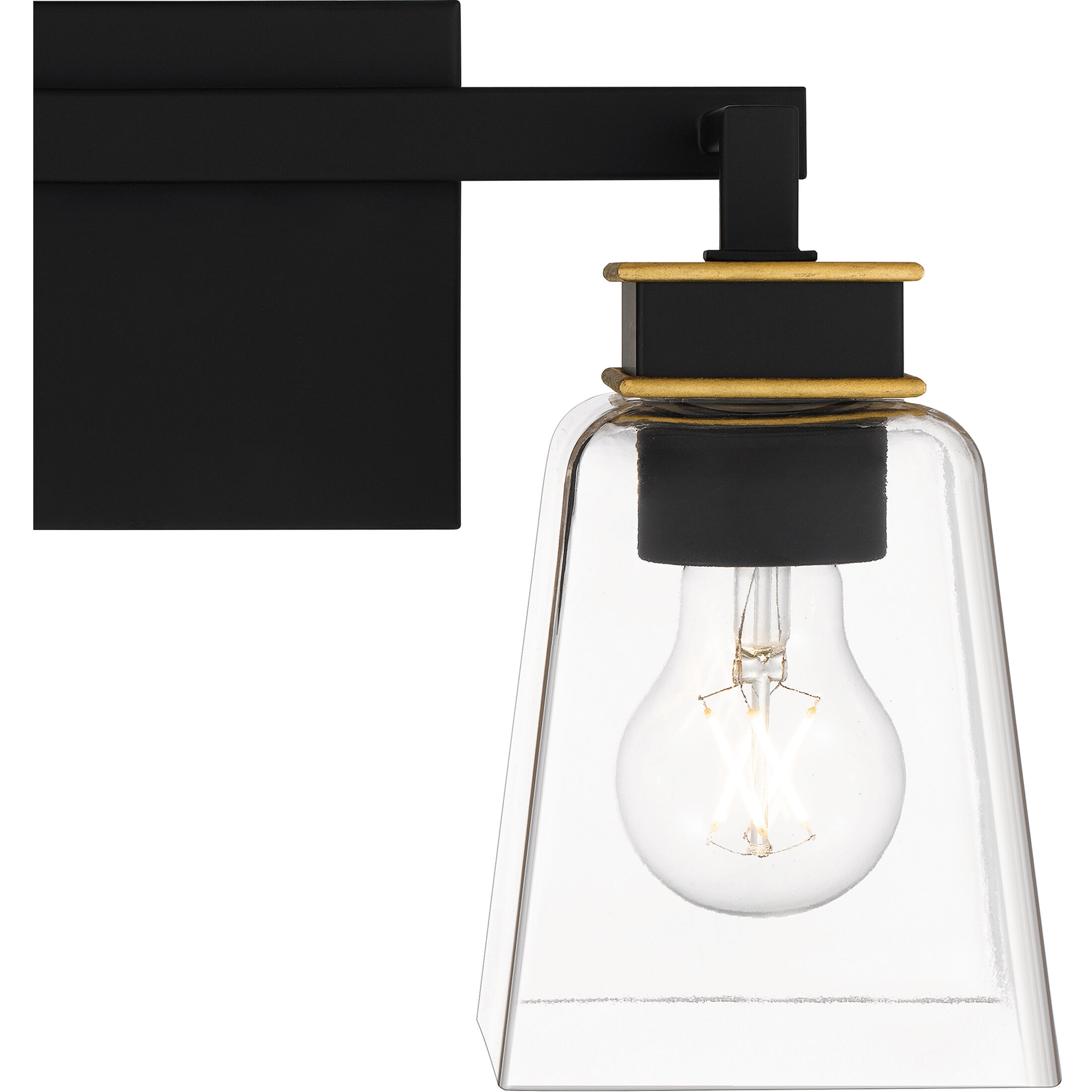 Almany 2 Light 15.25 inch Matte Black Bath Light Wall Light, Medium