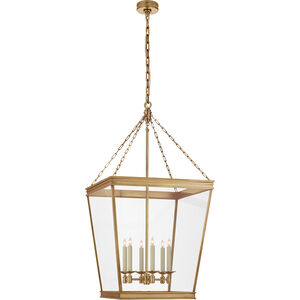 Chapman & Myers Launceton 6 Light 24 inch Antique-Burnished Brass Lantern Pendant Ceiling Light, Large