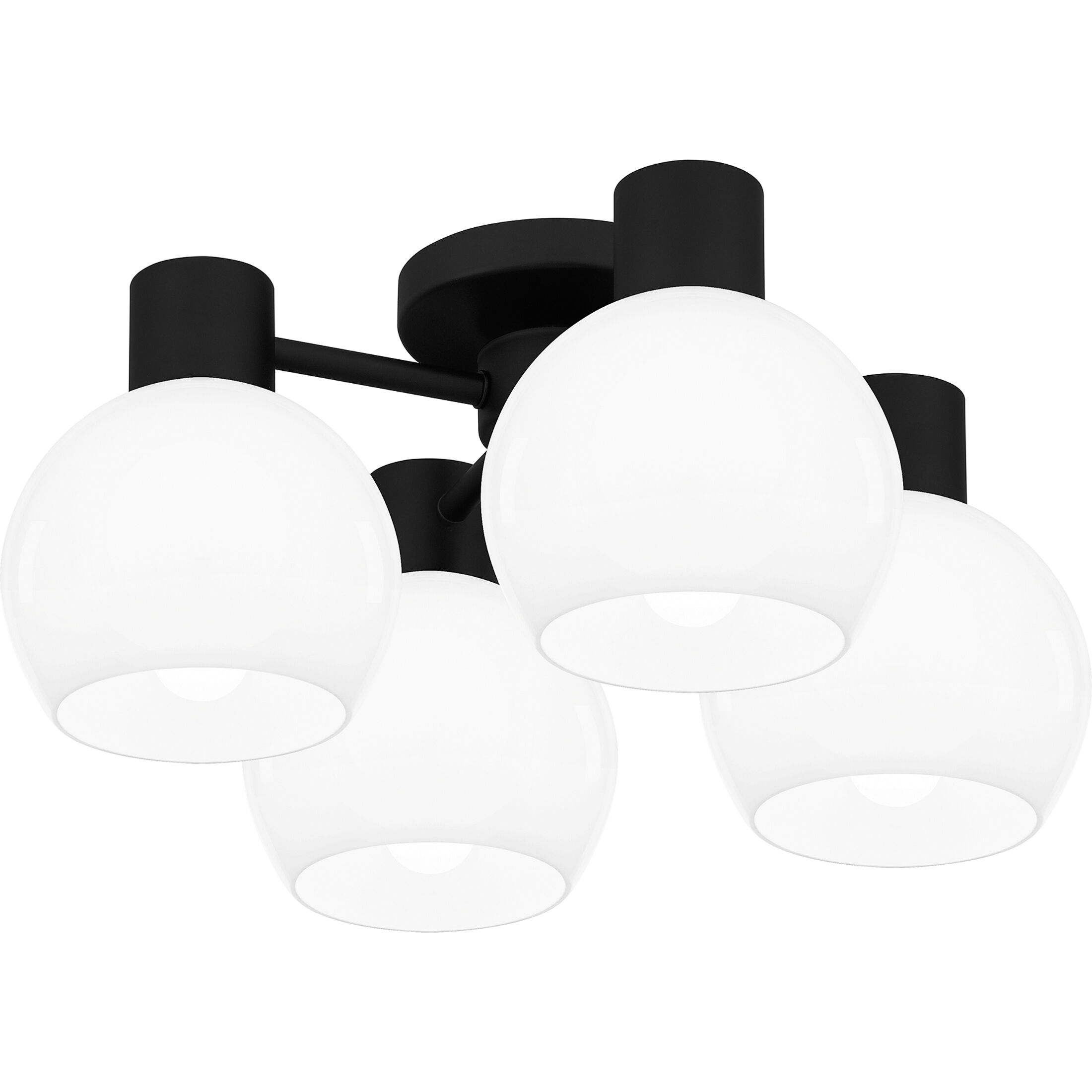 Donahue 4 Light 18 inch Matte Black Semi-Flush Mount Ceiling Light