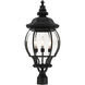 Frontenac 4 Light 27 inch Textured Black Outdoor Post Top Lantern