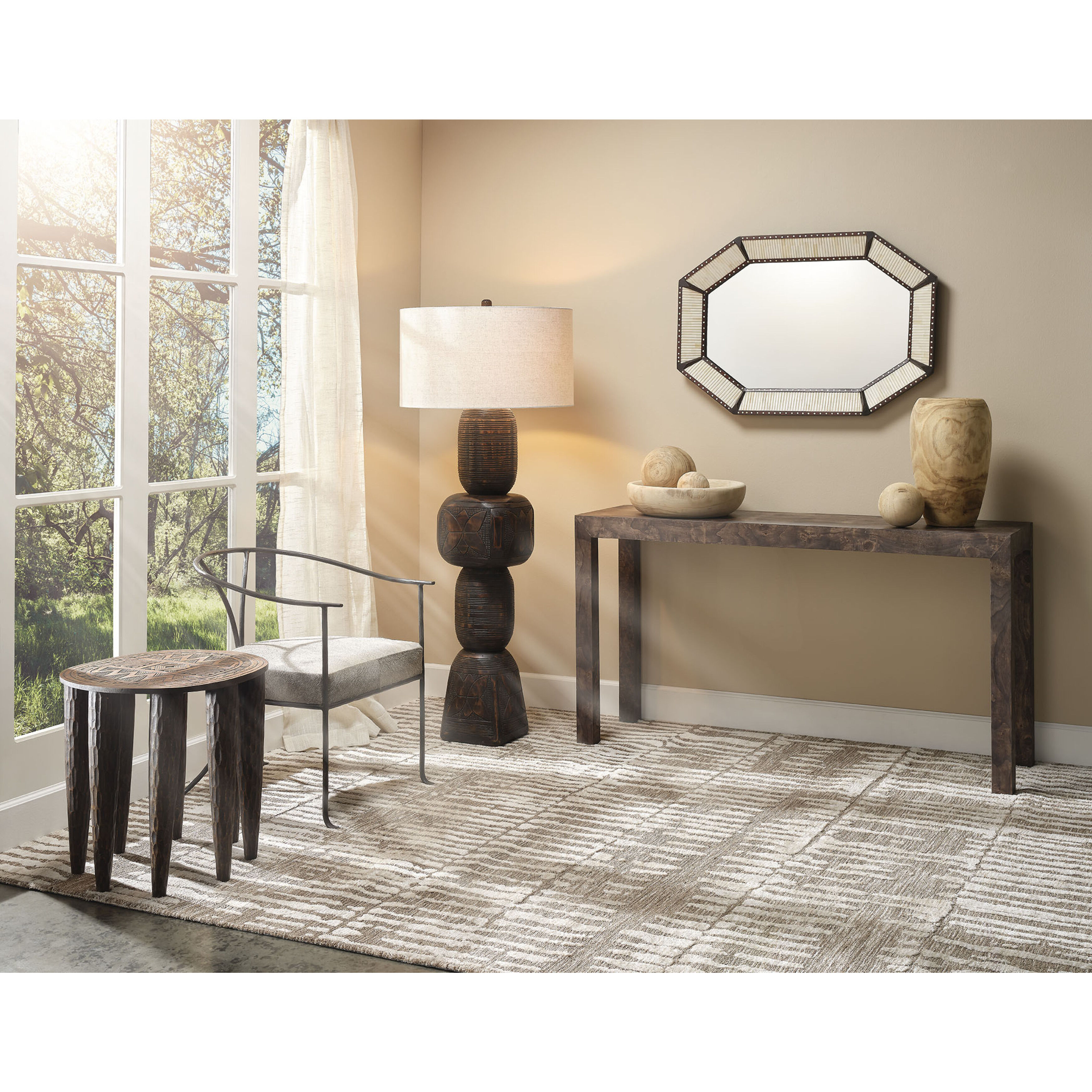 Totem 62 inch 100.00 watt Dark Black Floor Lamp Portable Light