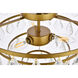 Ella 3 Light 16 inch Brass Flush Mount Ceiling Light