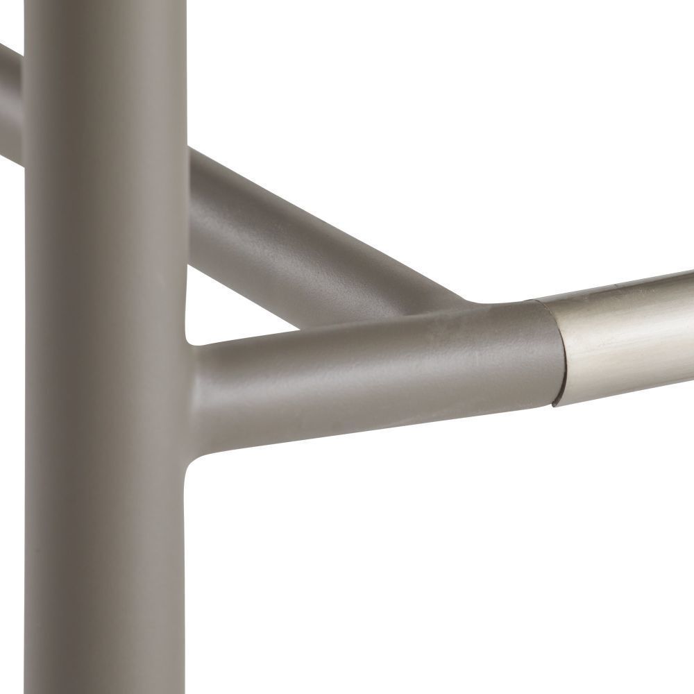 Feller 37 inch Fossil and Gray with Brushed Steel Outdoor Counter Stool