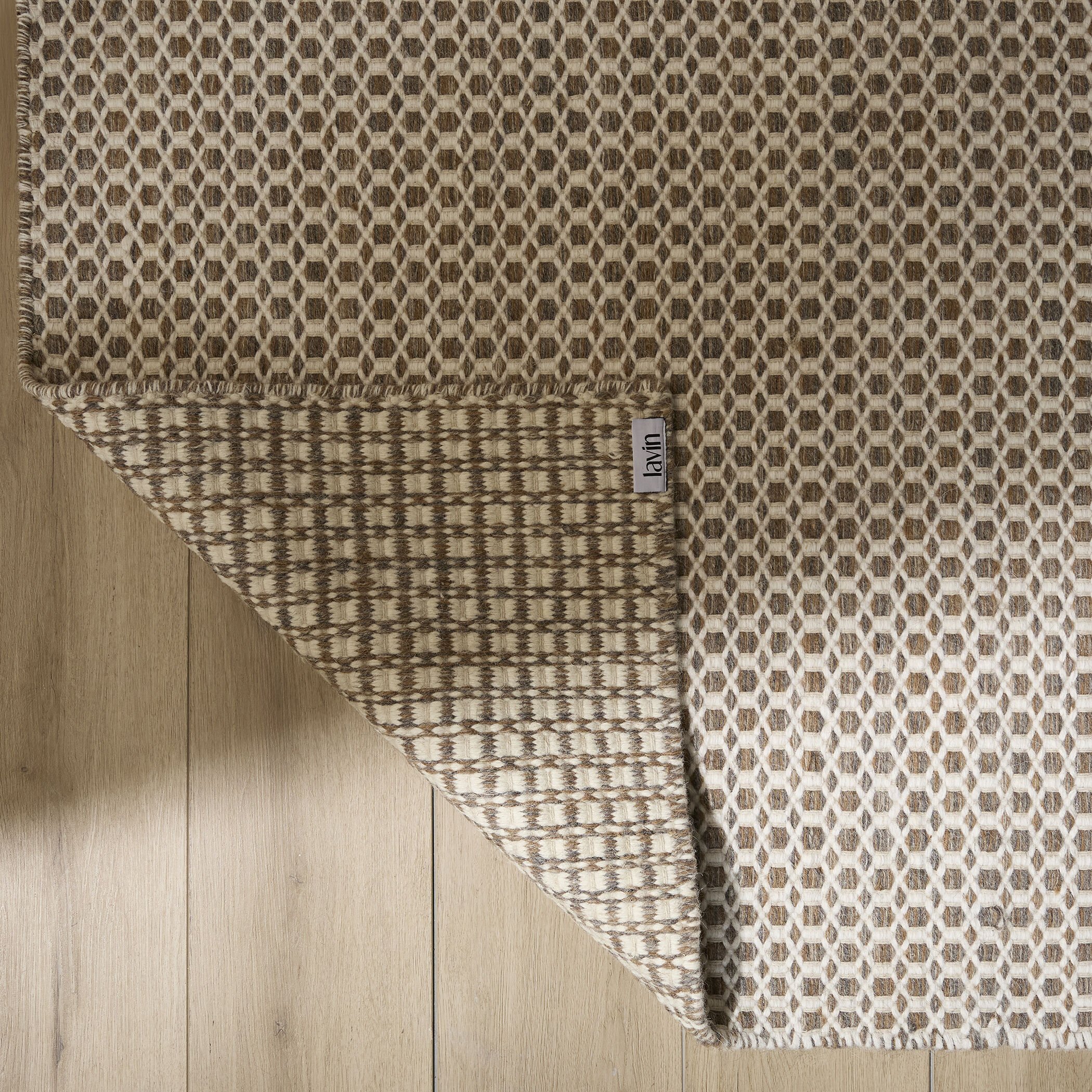 Deya Dark Brown and Ivory Indoor Rug
