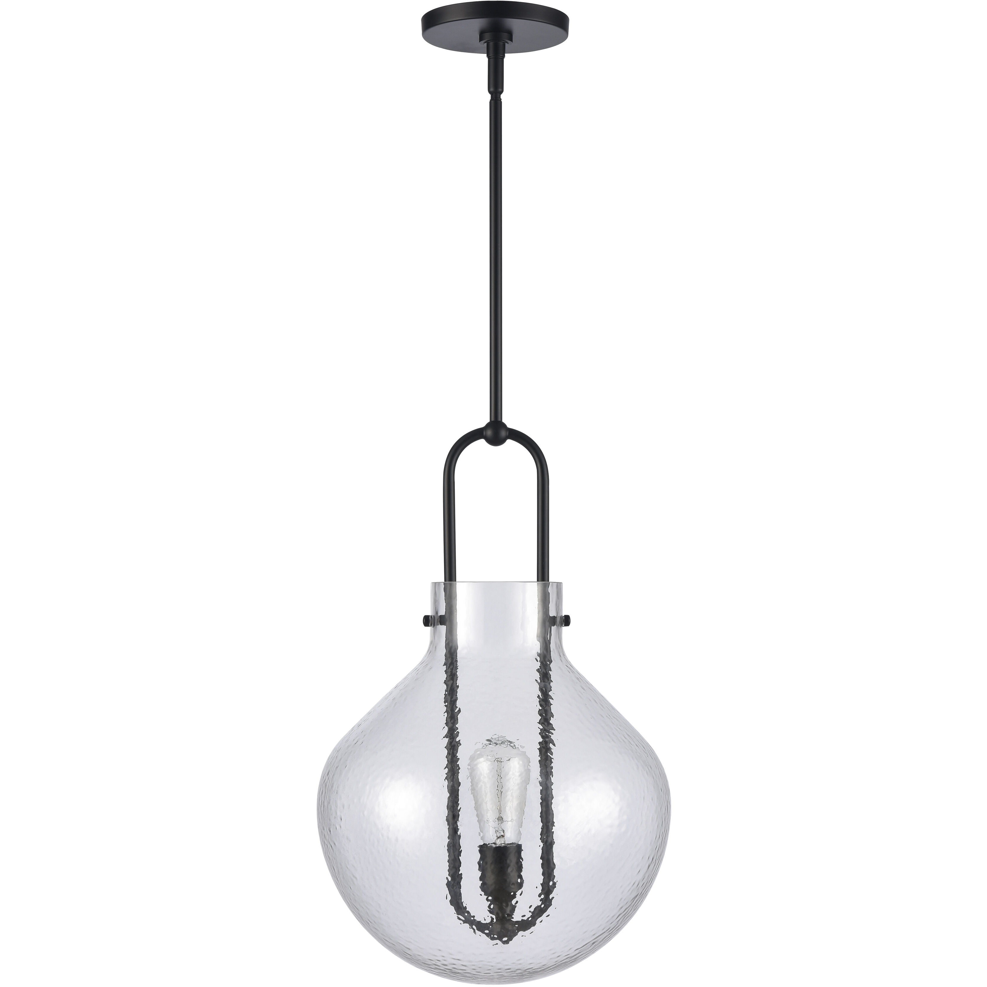 Monica 1 Light 13 inch Matte Black Pendant Ceiling Light