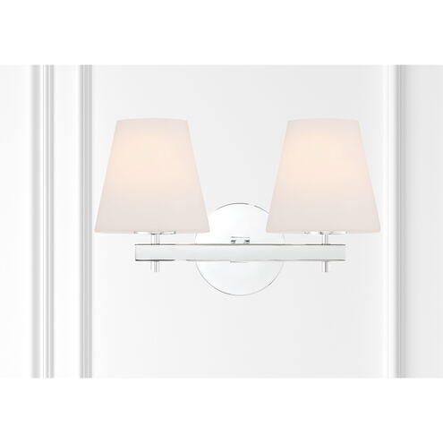 Harleigh 2 Light 15.75 inch Chrome Bathroom Vanity Wall Light