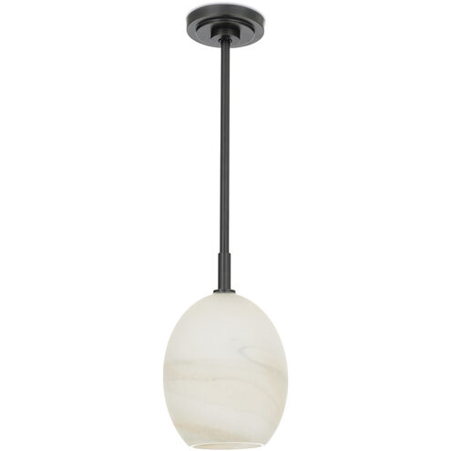 Artemis 1 Light 8 inch Oil Rubbed Bronze Pendant Ceiling Light in Alabaster Glass