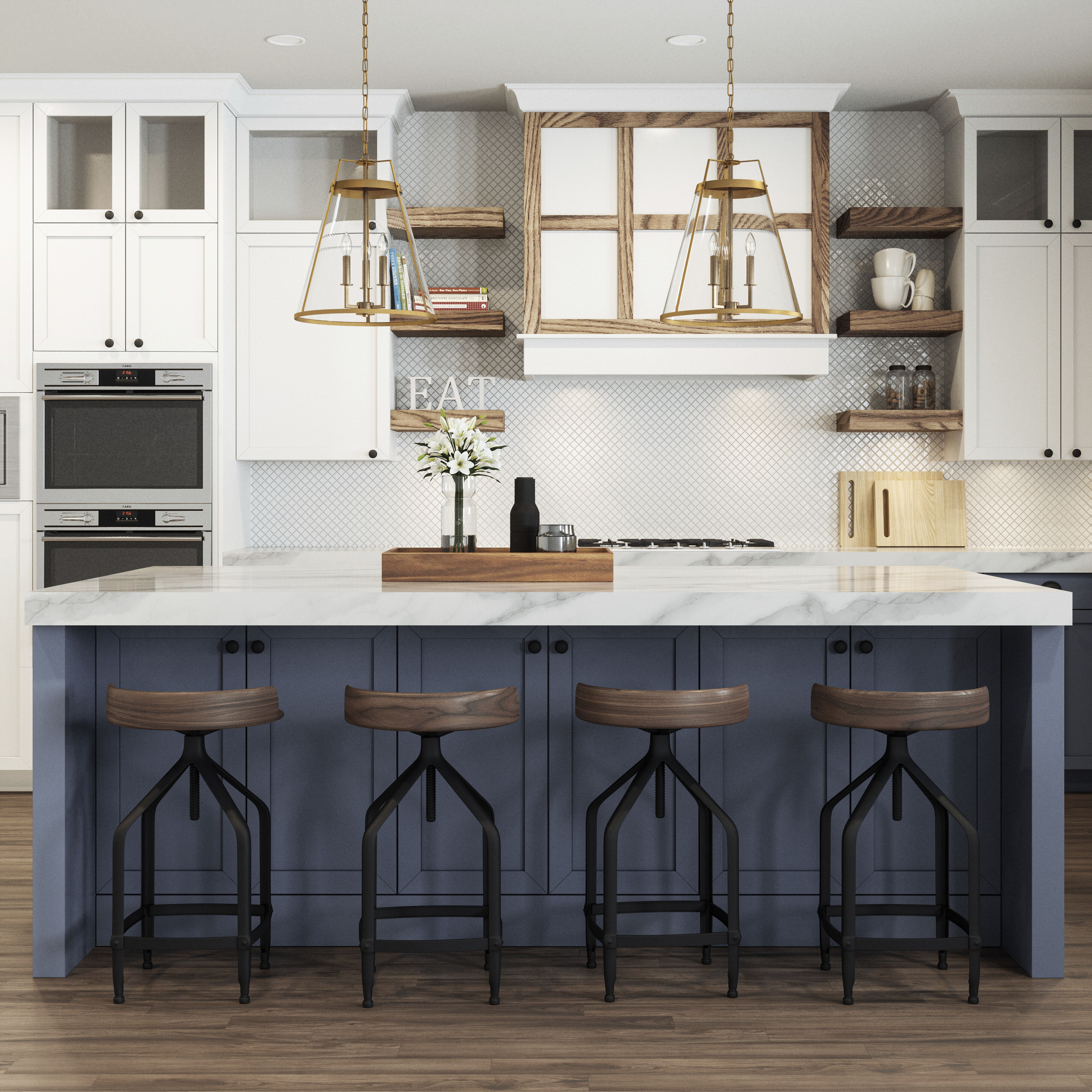 Judy 3 Light 16 inch Satin Brass Pendant Ceiling Light