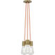 Sean Lavin Alva LED 9 inch Natural Brass Line-Voltage Pendant Ceiling Light in Orange Cord, 3, LED 90 CRI 3000K
