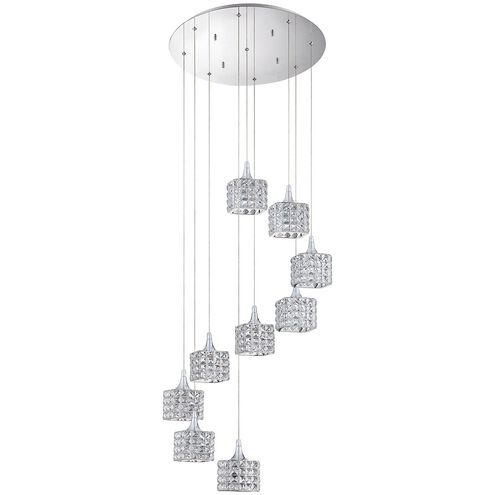 Shimera 9 Light 22 inch Chrome Pendant Ceiling Light