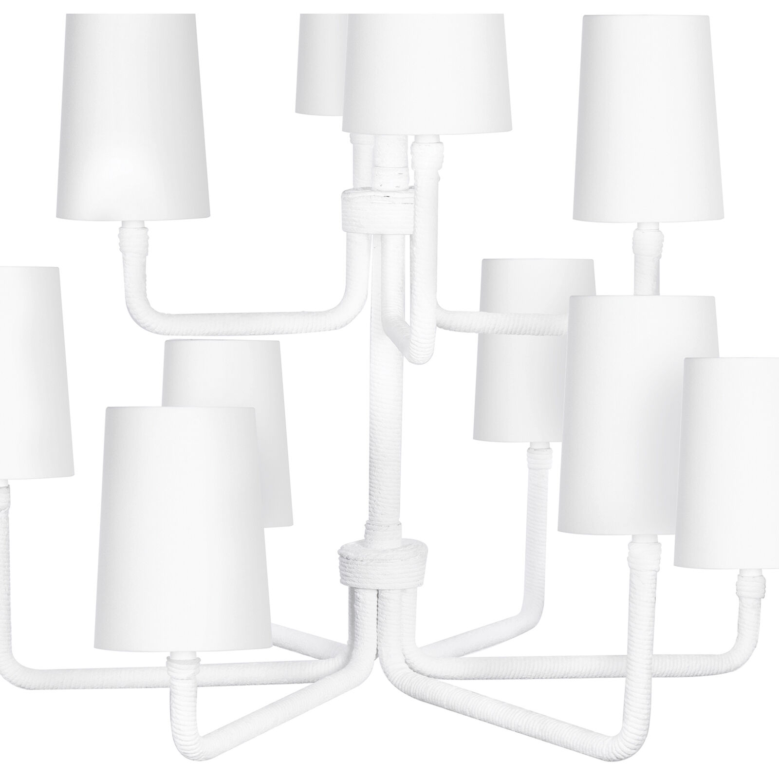 Boracay 10 Light 36.75 inch White Chandelier Ceiling Light, Large