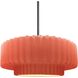 Radiance Collection - Pleated Tier Pendant Ceiling Light in Brushed Nickel, Black Cord, Replaceable Bulb, Gloss Blush, 14.5W x 5.25H, Form+Finish+Function
