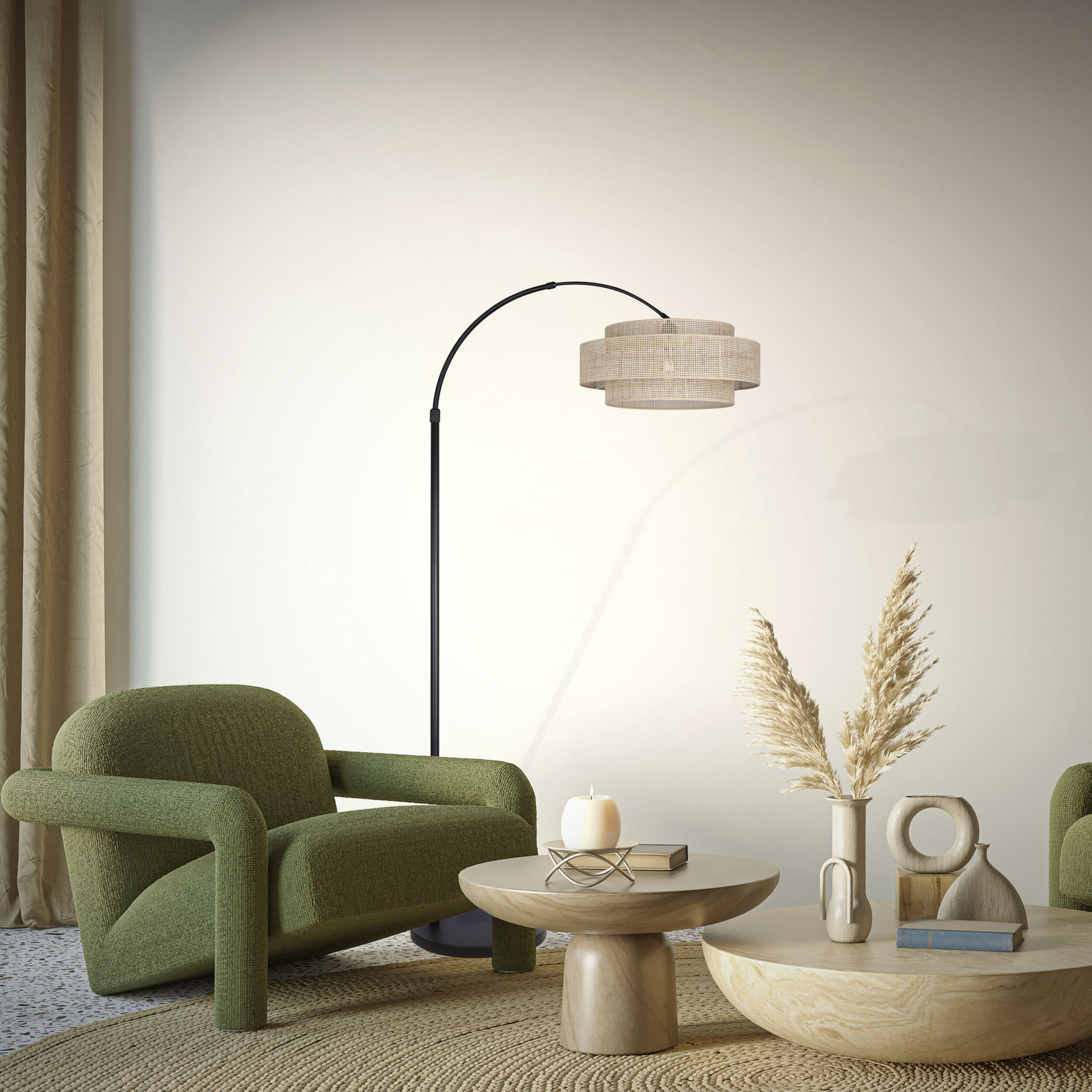 Bellamy 82 inch 150.00 watt Matte Black Floor Lamp Portable Light