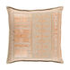 Jizera 18 X 18 inch Tan and Peach Throw Pillow