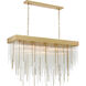 Waterfall 27 Light 18 inch Aged Brass Chandelier Ceiling Light
