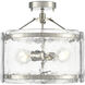 Bennetti 2 Light 14.5 inch Polished Nickel Indoor Semi-Flush Ceiling Light