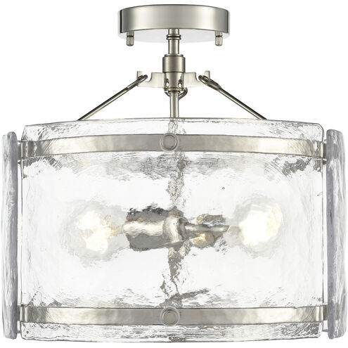 Bennetti 2 Light 14.5 inch Polished Nickel Indoor Semi-Flush Ceiling Light