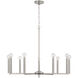 Portman 9 Light 34 inch Brushed Nickel Chandelier Ceiling Light