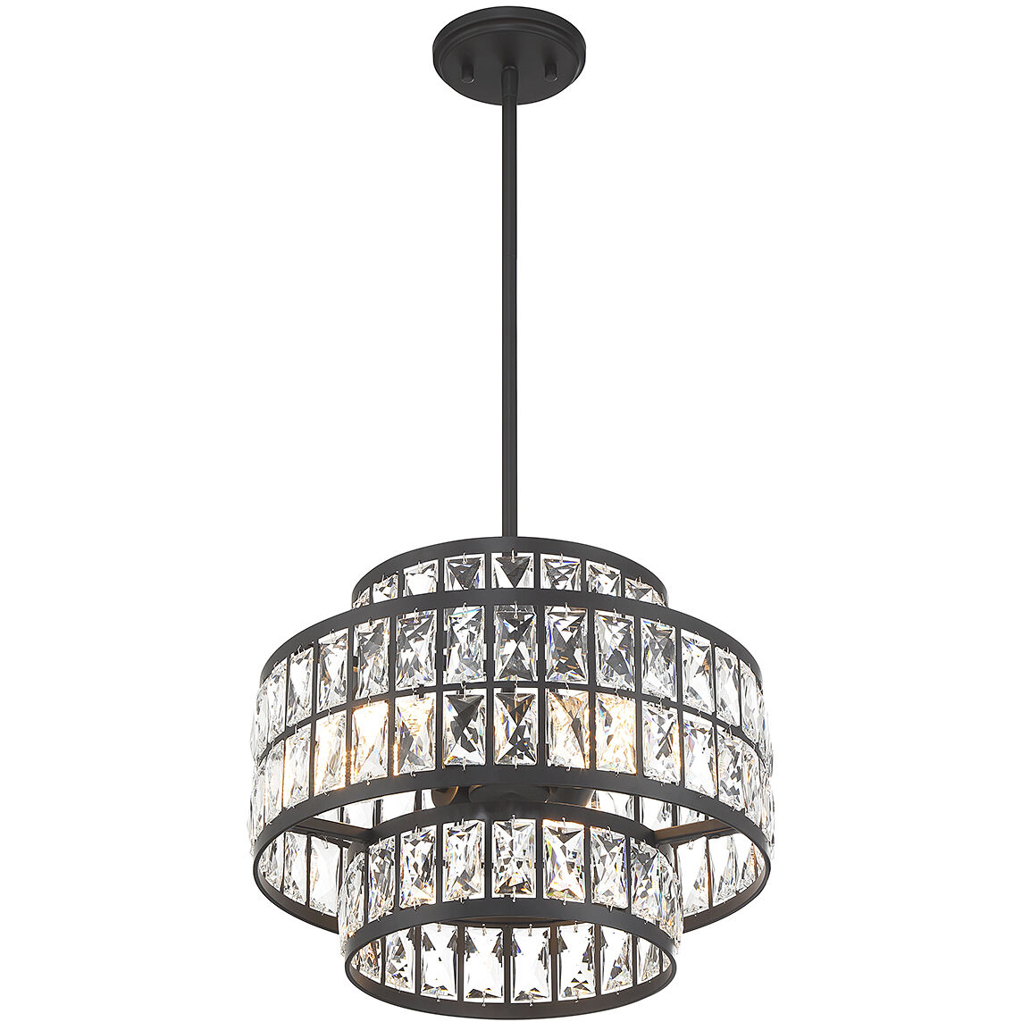 Renzo 3 Light 16 inch Matte Black Pendant Ceiling Light