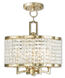 Grammercy 4 Light 14 inch Hand Applied Winter Gold Convertible Mini Chandelier/Ceiling Mount Ceiling Light