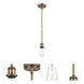 Ballston Bare Bulb 1 Light 5 inch Brushed Brass Pendant Ceiling Light, Ballston