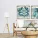 Northpoint Sealife Teal and Turquoise and Gray Canvas