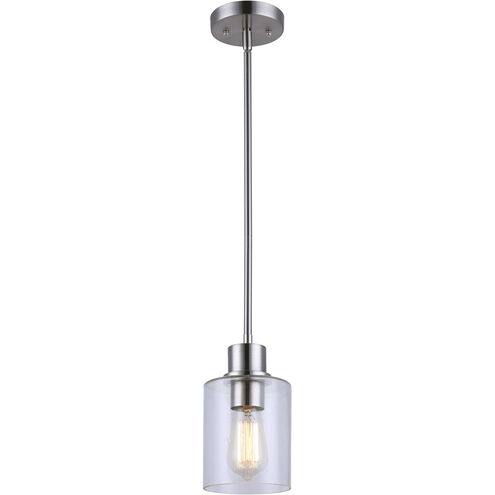Madison 1 Light 5 inch Brushed Nickel Pendant Ceiling Light