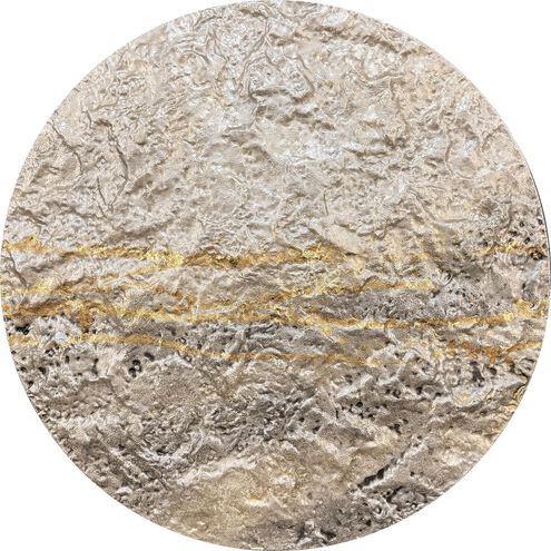 Metallic Mercury White and Gray and Metallic and Neutral Wall Sculpture