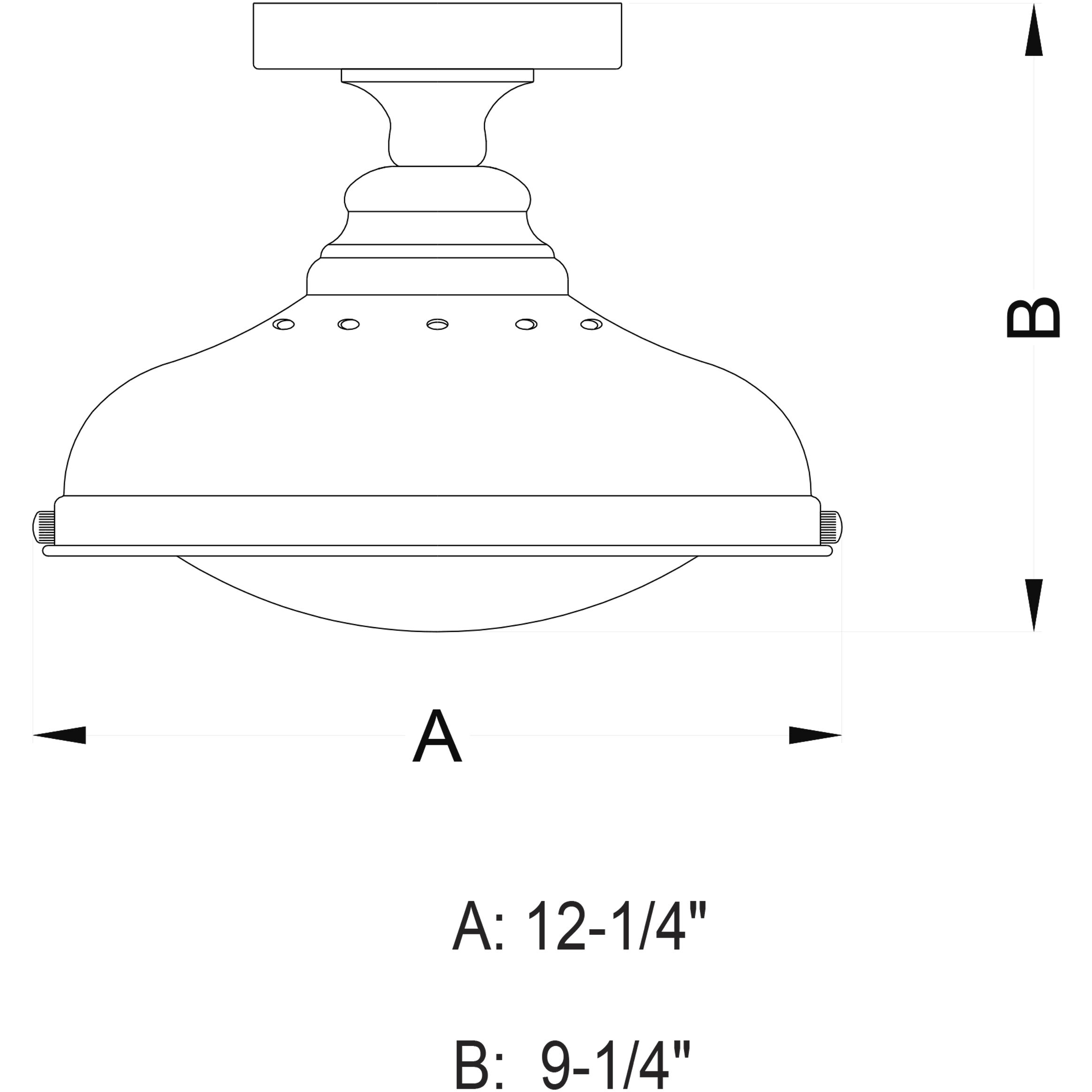 Keenan LED 12.25 inch Oil Rubbed Bronze Semi-Flush Mount Ceiling Light