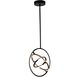 Trilogy LED 17 inch Black and Brass Pendant Ceiling Light